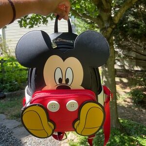 Loungefly Mickey Mouse Backpack 707 Street- Black, Red, Yellow